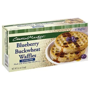 CENTRAL MARKET BLUEBERRY BUCKWHEAT WAFFLES, 6 CT