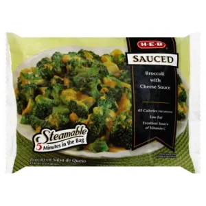 H‑E‑B Sauced Steamable Broccoli with Cheese Sauce