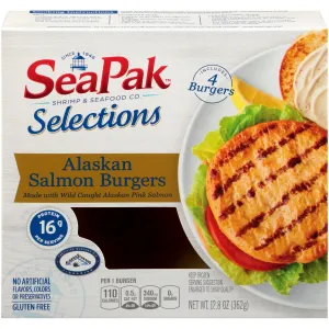 SeaPak Shrimp & Seafood Co. Salmon Burger Alaskan - 12.8 Oz