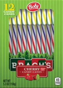 Candy Cane Plastic Straws 12ct