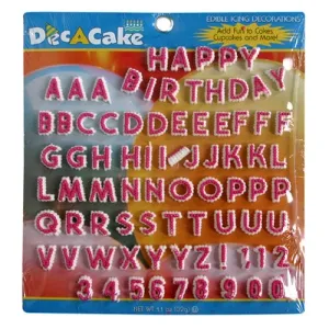 DecACake Edible Icing Decorations, Letters and Numbers Assortment