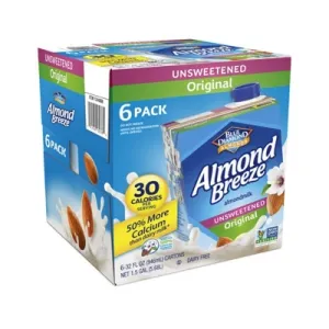(6 Pack) Almond Breeze Unsweetened Original Almond Milk, 32 Fl Oz