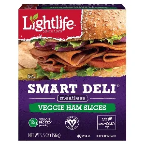 Lightlife Smart Deli Meatless Veggie Ham Slices, 5.5 Oz