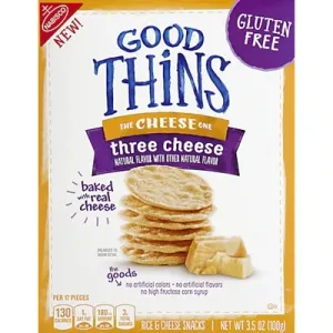 Diet info for Nabisco Good Thins The Cheese One Three Cheese Rice & Cheese Snacks  3.5 Oz. Box - Spoonful