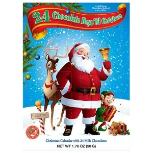 CHRISTMAS CALENDAR WITH 24 MILK CHOCOLATES