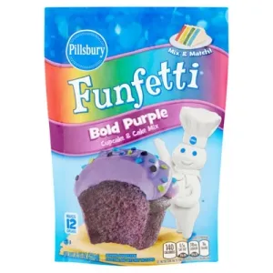 Pillsbury Funfetti Bold Purple Cupcake & Cake Mix, 8.25 oz