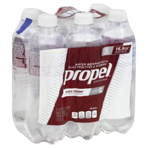 Propel Zero Calories Black Cherry (6 - 16.9 Fluid Ounce) 101.4 Fluid Ounce 6 Pack Plastic Bottles