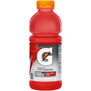 Gatorade Fierce Thirst Quencher Fruit Punch+Berry 20 Fluid Ounce Plastic Bottle