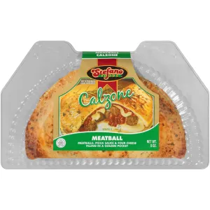 CALZONE MEATBALLS, PIZZA SAUCE & FOUR CHEESE FILLING IN A GOLDEN POCKET, CALZONE