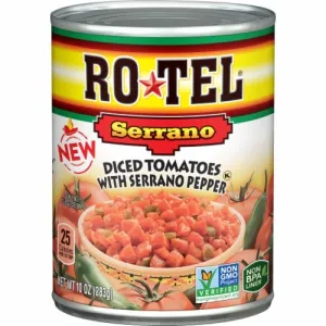 SERRANO DICED TOMATOES WITH SERRANO PEPPER, SERRANO