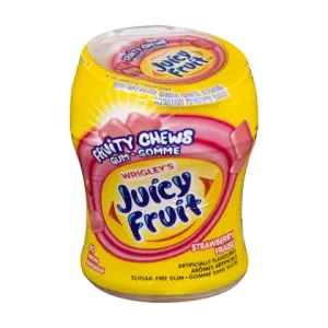 Juicy Fruit Sugar-Free Gum, Fruity Chews, Strawberry, 6x40ct, 240 Pieces {Imported From Canada}