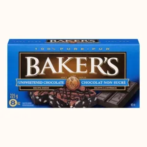 Baker's 100% Pure Unsweetened Chocolate Baking Bar
