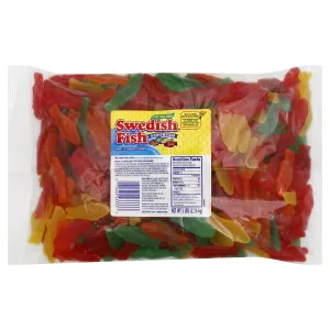 SWEDISH FISH ASSORTED SOFT CANDY BULK FAT FREE6X5 LB