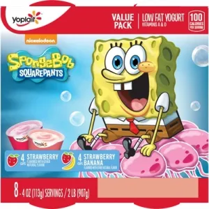 Yoplait Yogurt, Lowfat, Strawberry, Strawberry Banana, Marvel Super Hero Adventures