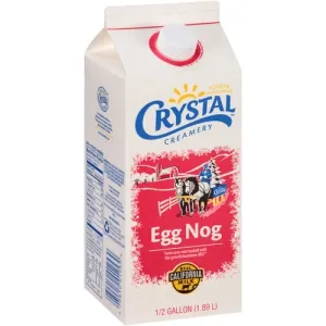 Crystal Creamery Eggnog, Half Gallon