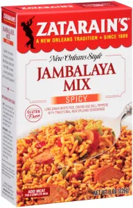 SPICY JAMBALAYA LONG GRAIN WHITE RICE, ONIONS AND BELL PEPPERS WITH TRADITIONAL NEW ORLEANS SEASONINGS DINNER MIX, SPICY JAMBALAYA
