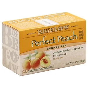 Bigelow Perfect Peach, Caffeine Free, Herbal Tea Bags, 20 Count