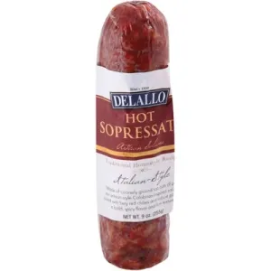 DELALLO: Sausage Calabrese Hot Dry, 7 oz