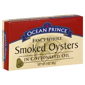 Crown Prince Ocean Prince® Fancy Whole Smoked Oysters In Cottonseed Oil -- 3 oz