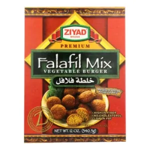 Ziyad Brand Falafil Mix - Vegetable Burger - Case Of 6 - 12 OZ
