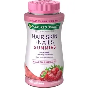 Nature's Bounty Optimal Solutions Hair, Skin, Nails Gummies, 140CT