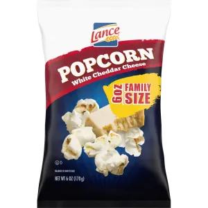 LANCE, FLAVORED POPCORN, WHITE CHEDDAR CHEESE, WHITE CHEDDAR CHEESE