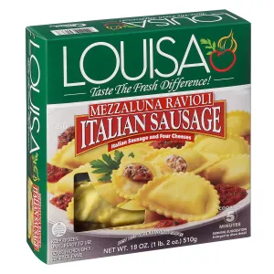 MEZZALUNA RAVIOLI ITALIAN SAUSAGE AND FOUR CHEESES