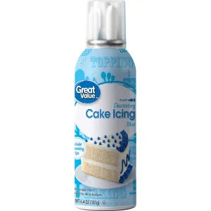 Great Value Decorating Cupcake Icing, Blue, 8.4 oz