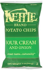 KETTLE BRAND, POTATO CHIPS, SOUR CREAM AND ONION, SOUR CREAM AND ONION