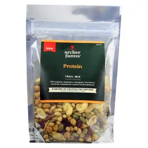 PROTEIN WITH PEPITAS, SOYBEANS, CHICKPEAS, FAVA BEANS, ALMONDS, SWEETENED CRANBERRIES & EDAMAME TRAIL MIX, PROTEIN