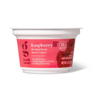 RASPBERRY BLENDED GREEK NONFAT YOGURT, RASPBERRY