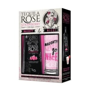 Tequila Rose Strawberry Cream Liqueur Gift Set, 750mL
