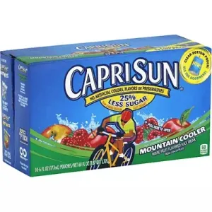 Diet info for Capri Sun Mountain Cooler Mixed Fruit Flavored Juice Drink, 10  ct - Pouches, 60.0 fl oz Box - Spoonful