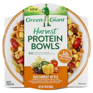 SOUTHWEST STYLE A SPLASH OF RUSTIC GRAINS, BEANS, CORN, PEPPERS, TOMATOES, ONIONS, AND GARLIC, LIGHTLY DRESSED WITH LIME AND A DASH OF CUMIN HARVEST PROTEIN BOWLS, SOUTHWEST STYLE