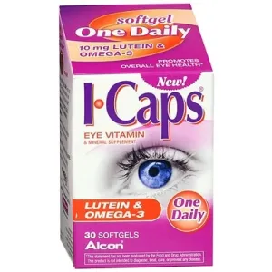 Systane I-Caps Eye Vitamin & Mineral Supplement Lutein & Omega-3 Softgels