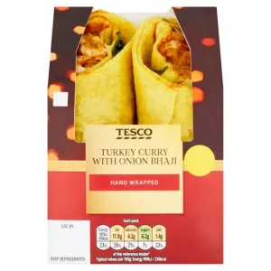 Tesco Turkey Curry With Onion Bhaji Wrap