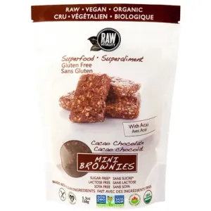 Raw Vitality Cacao Chocolate Mini Brownies With Acai