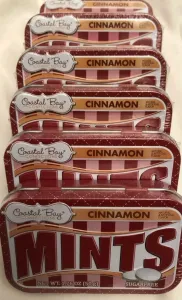 Coastal Bay Confections - Cinnamon Mints, sugar free, 2 tin packs