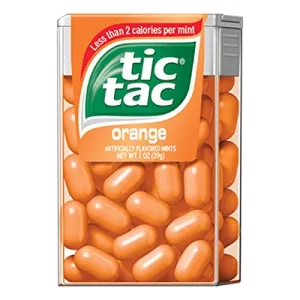 Tic Tac Fresh Breath Mint Candies, Orange Singles - 1oz