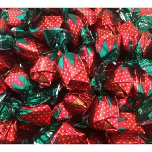 Arcor Strawberry Filled Bon Bons Hard Candy, Sachet Wrap (Pack of 2