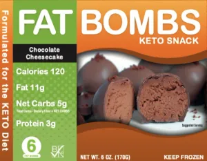 Extraordinary Bites Fat Bombs Chocolate Cheesecake Keto Snack