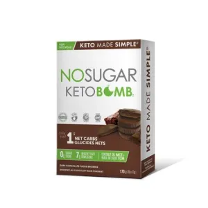Keto Made Simple No Sugar Dark Chocolate Fudge Brownie
