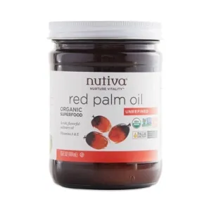 Nutiva USDA Certified Organic, Non-GMO, Cold-Filtered, Unrefined, Fair Trade Ecuadorian Red Palm Oil, 15 Ounce (Pack of 2)