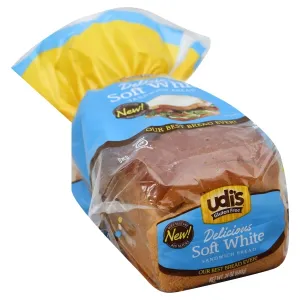 Udi's Gluten Free Soft White Sandwich Bread 24oz (Frozen)