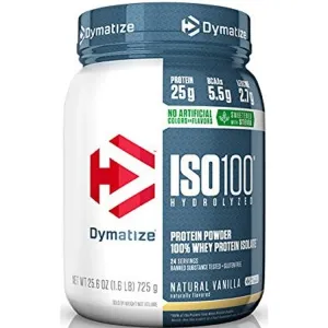 Dymatize ISO100 Hydrolyzed Natural Vanilla 100% Whey Protein Isolate Powder