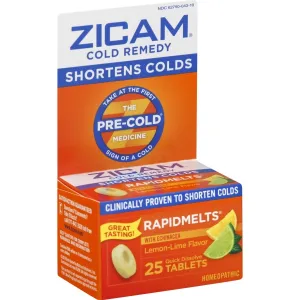Zicam Cold Remedy Rapid Melts With Echinacea Lemon Lime Dissolving Tablets