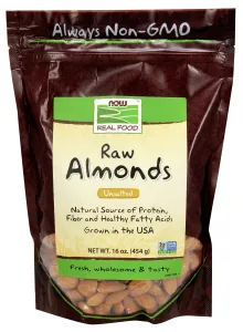 NOW FoodsNOW Real Food Raw Almonds Unsalted -- 16 oz