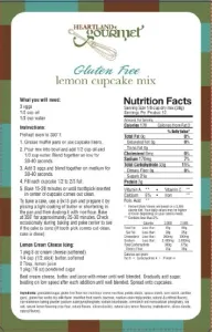 Heartland Gourmet Lemon Cupcake Mix