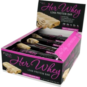 NLA For Her, Her Whey Lean Protein Bar, Maple Cinnamon Roll, 20g Protein, 12 Ct