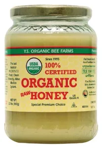 YS Organic Bee Farms Certified Organic Raw Honey 100% Unprocessed, Unpasteurized - Kosher 32oz 2 Lbs